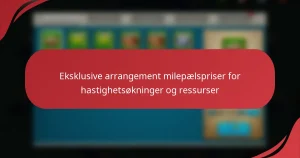 Eksklusive arrangement milepælspriser for hastighetsøkninger og ressurser