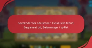 Gavekoder for edelstener: Eksklusive tilbud, Begrenset tid, Belønninger i spillet