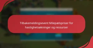 Tilbakemeldingsevent Milepælspriser for hastighetsøkninger og ressurser