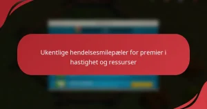 Ukentlige hendelsesmilepæler for premier i hastighet og ressurser